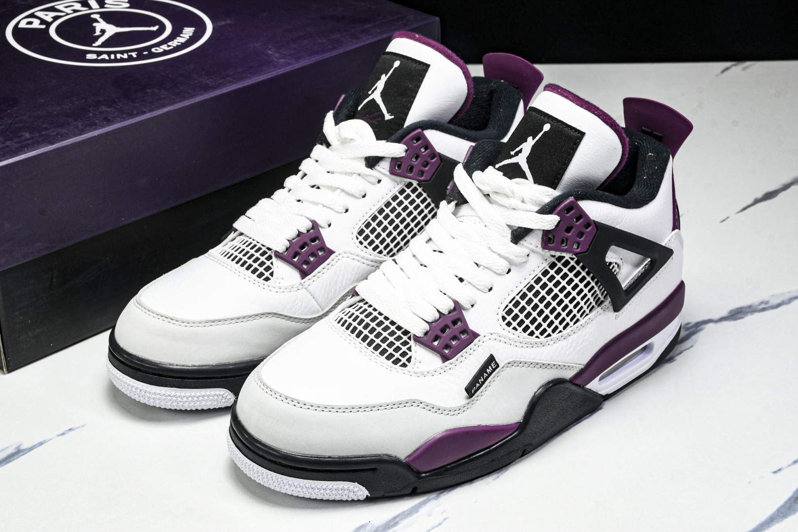  Air Jordan 4 Retro PSG AJ4 乔4 大巴黎  白紫红色 巴黎圣日尔曼联名 CZ