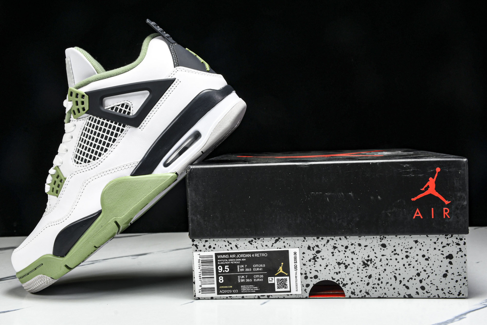  Air Jordan 4 Retro Seafoam AJ4 乔4白绿 AQ9129-103 尺寸 4