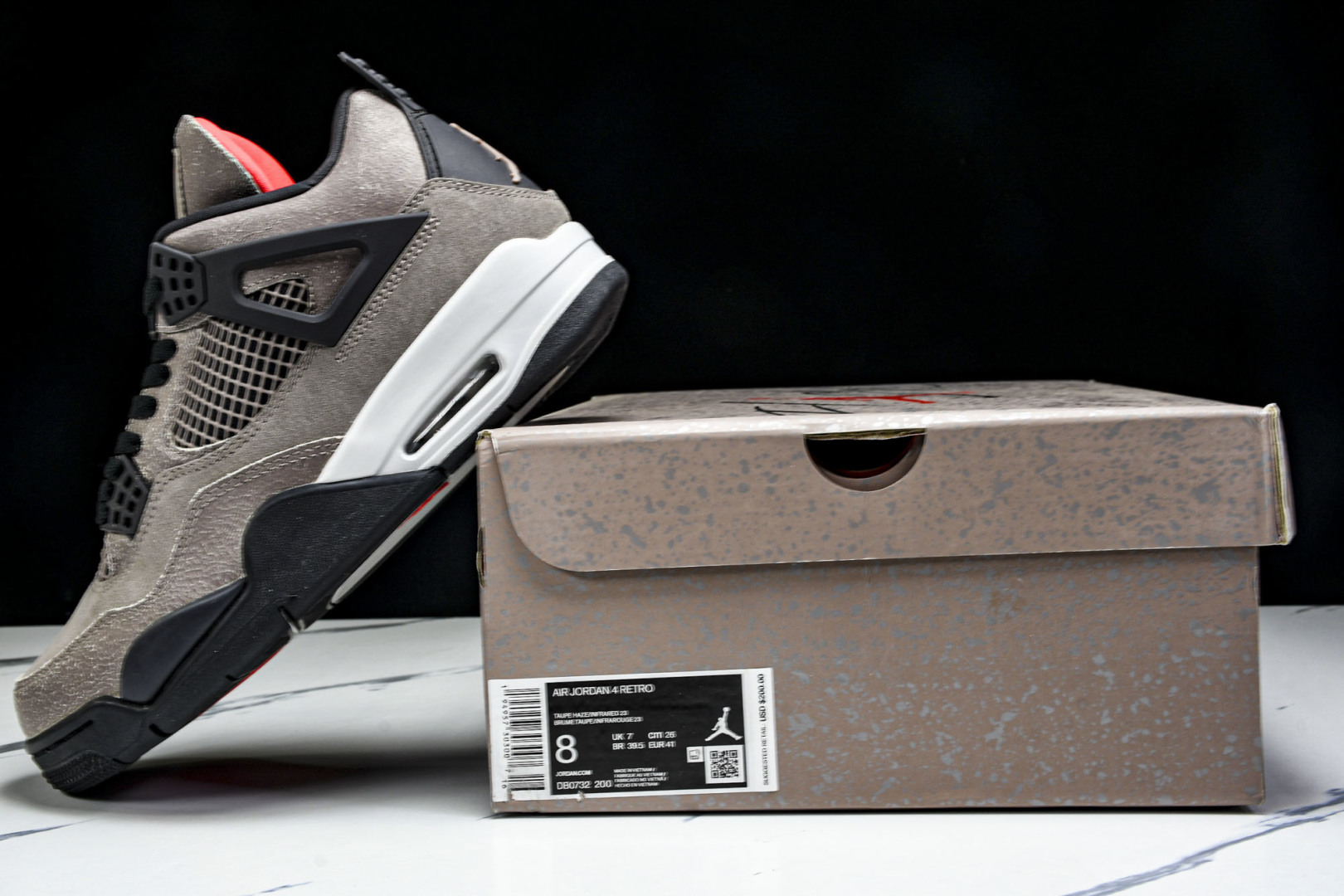  Air Jordan 4 Retro Taupe Haze AJ4 乔4黑棕摩卡 DB0732-200