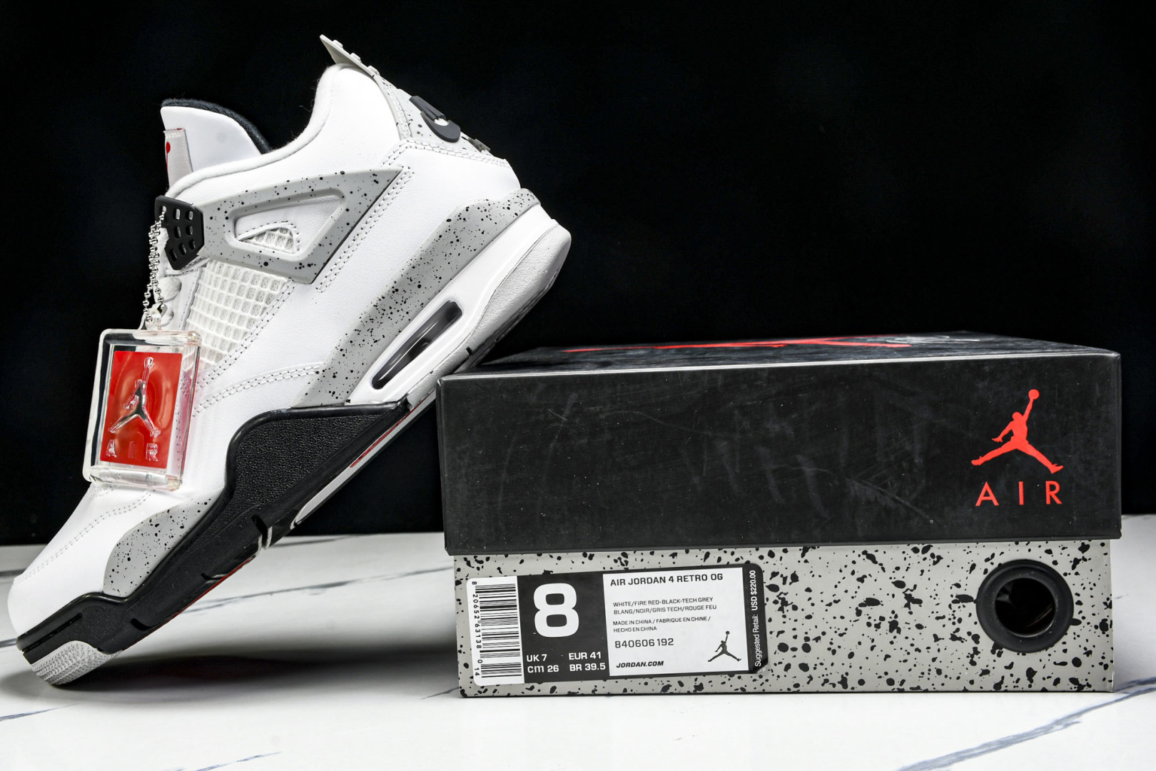  Air Jordan 4 Retro White Cement AJ4 乔4白水泥 白灰 -192 尺
