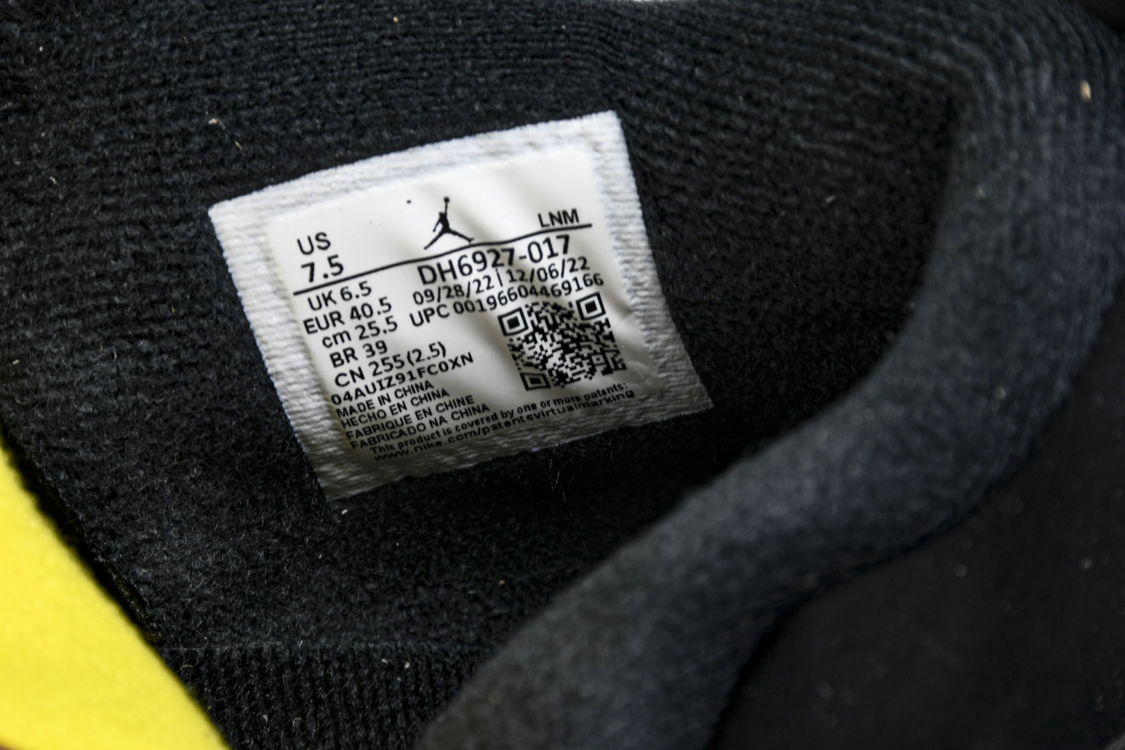  Air Jordan 4 Thunder AJ4 乔4雷公 复刻篮球鞋 DH6927-017 尺寸 4
