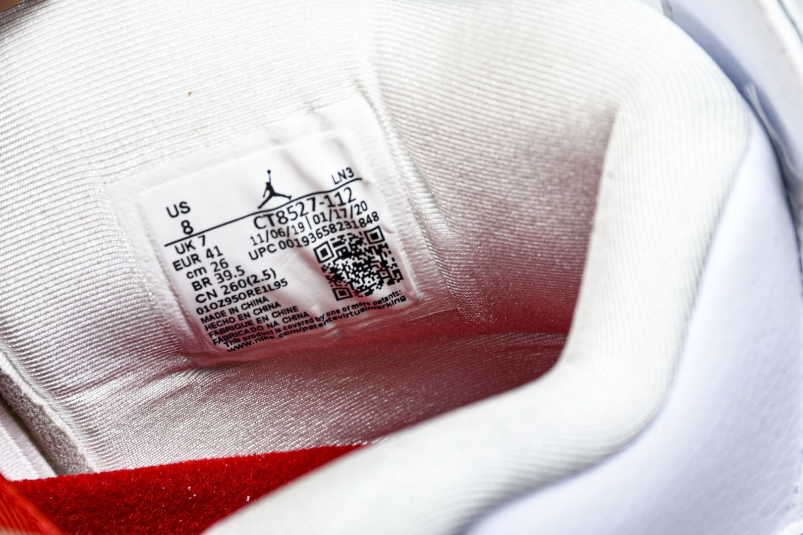  Air Jordan 4“Red Metallic”AJ4 乔4白红 CT8527-112 尺寸 40