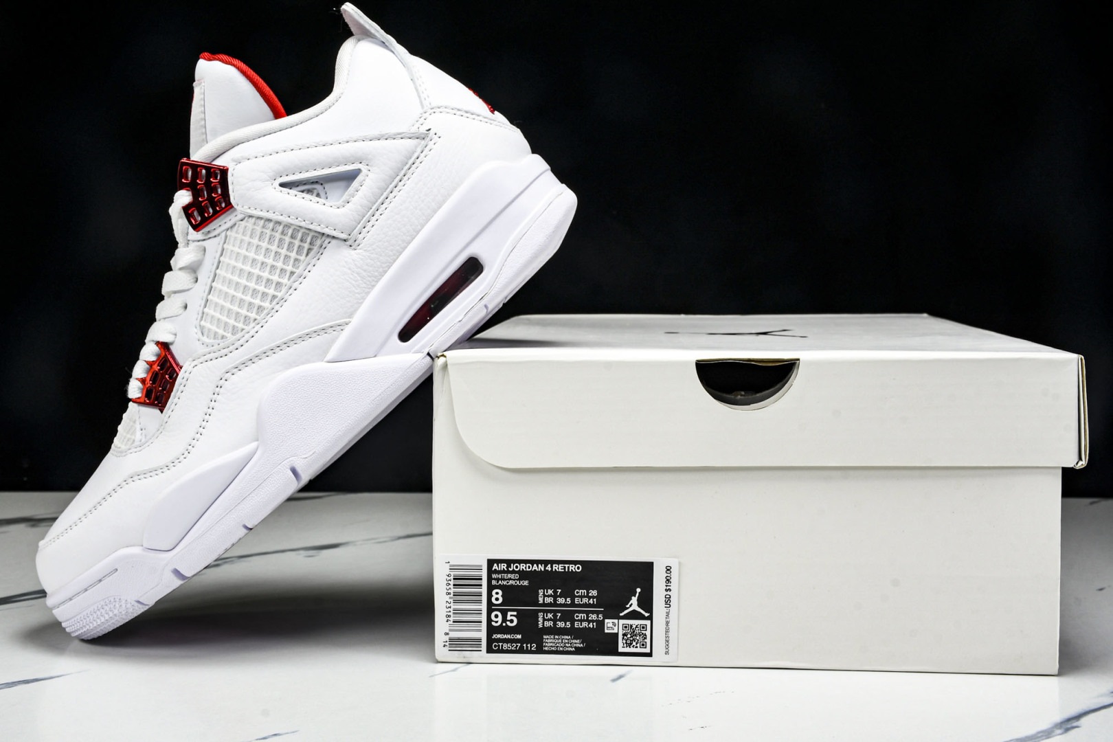  Air Jordan 4“Red Metallic”AJ4 乔4白红 CT8527-112 尺寸 40