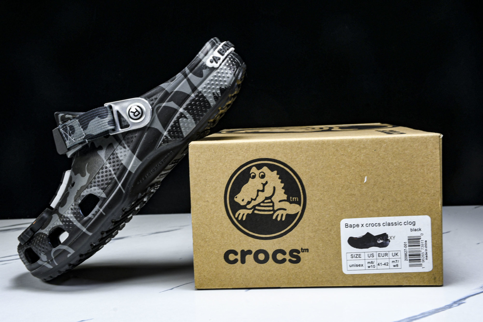  Bape x crocs classic clog卡骆驰 Classic clog 迷彩印花 舒适百搭