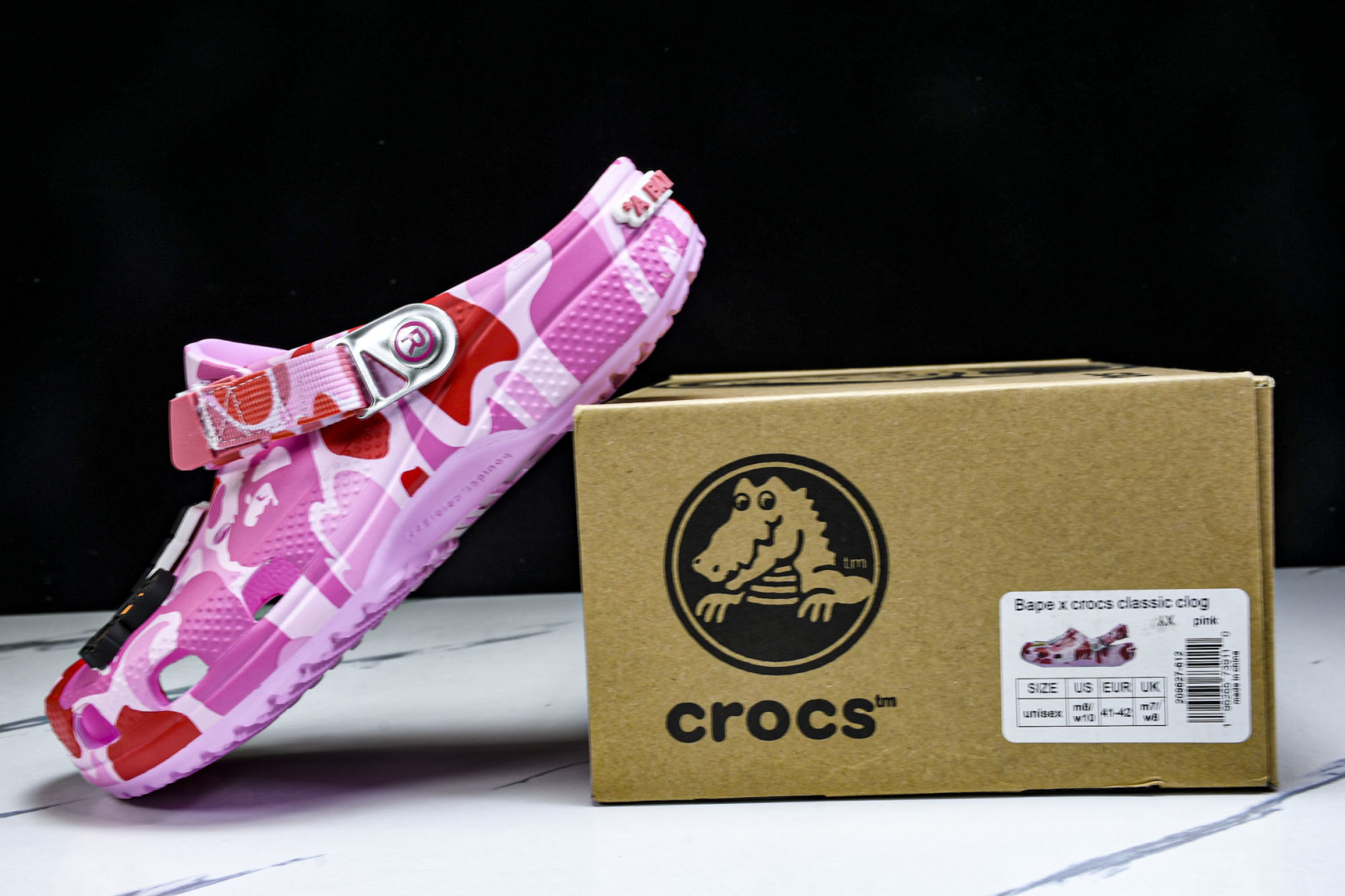  Bape x crocs classic clog卡骆驰 Classic clog 迷彩印花 舒适百搭