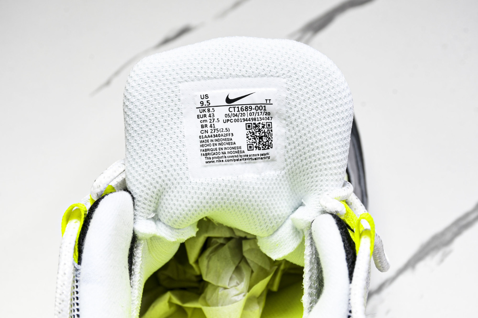  Denham x Nike Air Max 95 黑白绿牛仔 跑步鞋 DD9519-001 尺寸 40