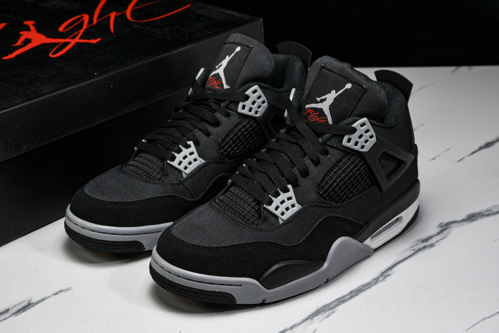  Air Jordan 4 Retro SE‘Black Canvas’黑色帆布 小阿姆 DH7138-