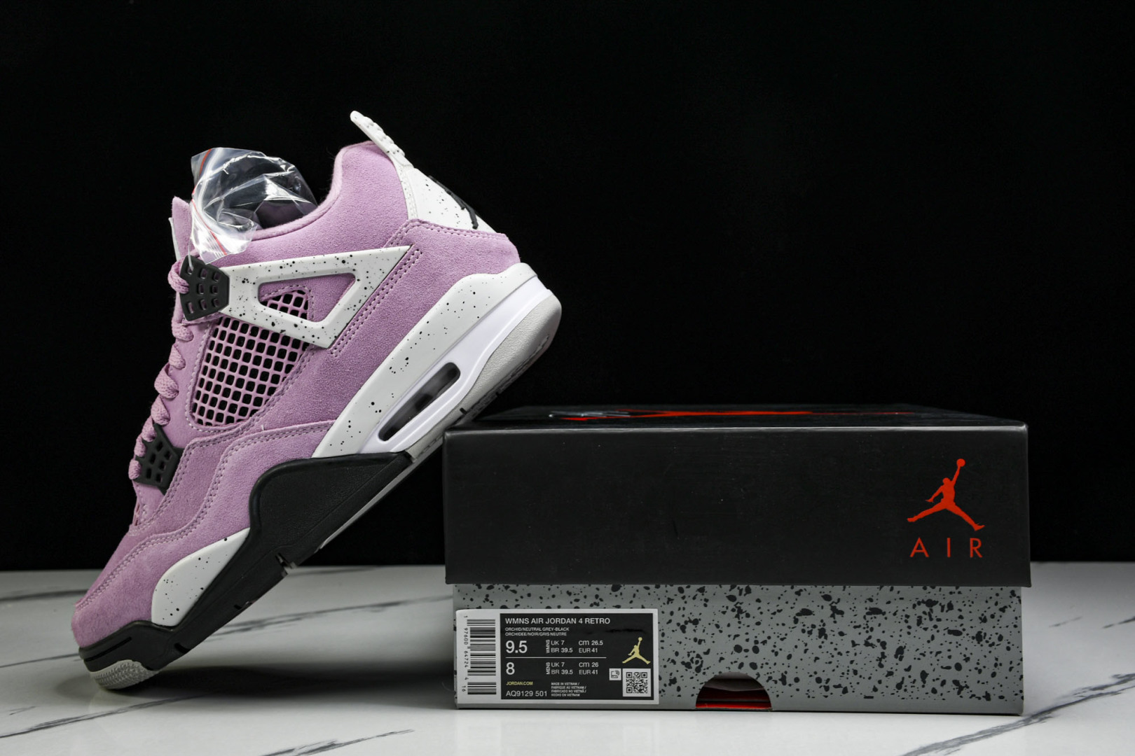  WMNS AIR JORDAN 4 RETRO “Orchid” 猛男粉色 AQ9129-501 尺寸