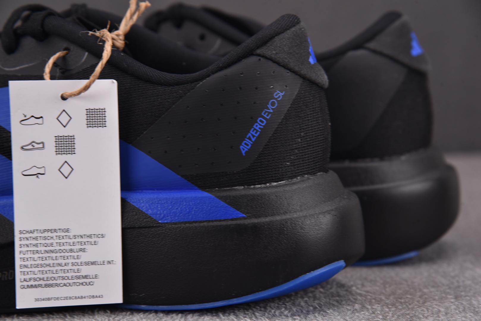  AD Adizero EVO SL Black Blue 黑蓝 J 尺寸36 36.5 37 38 3