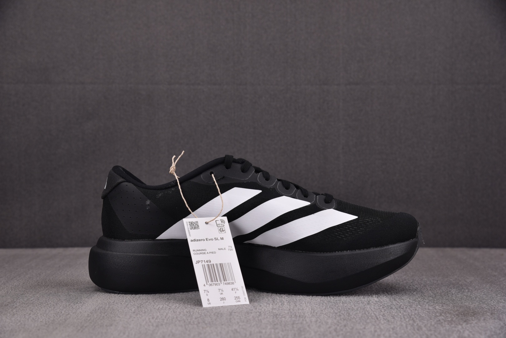  AD Adizero EVO SL Black White 黑白 J 尺寸36 36.5 37 38 