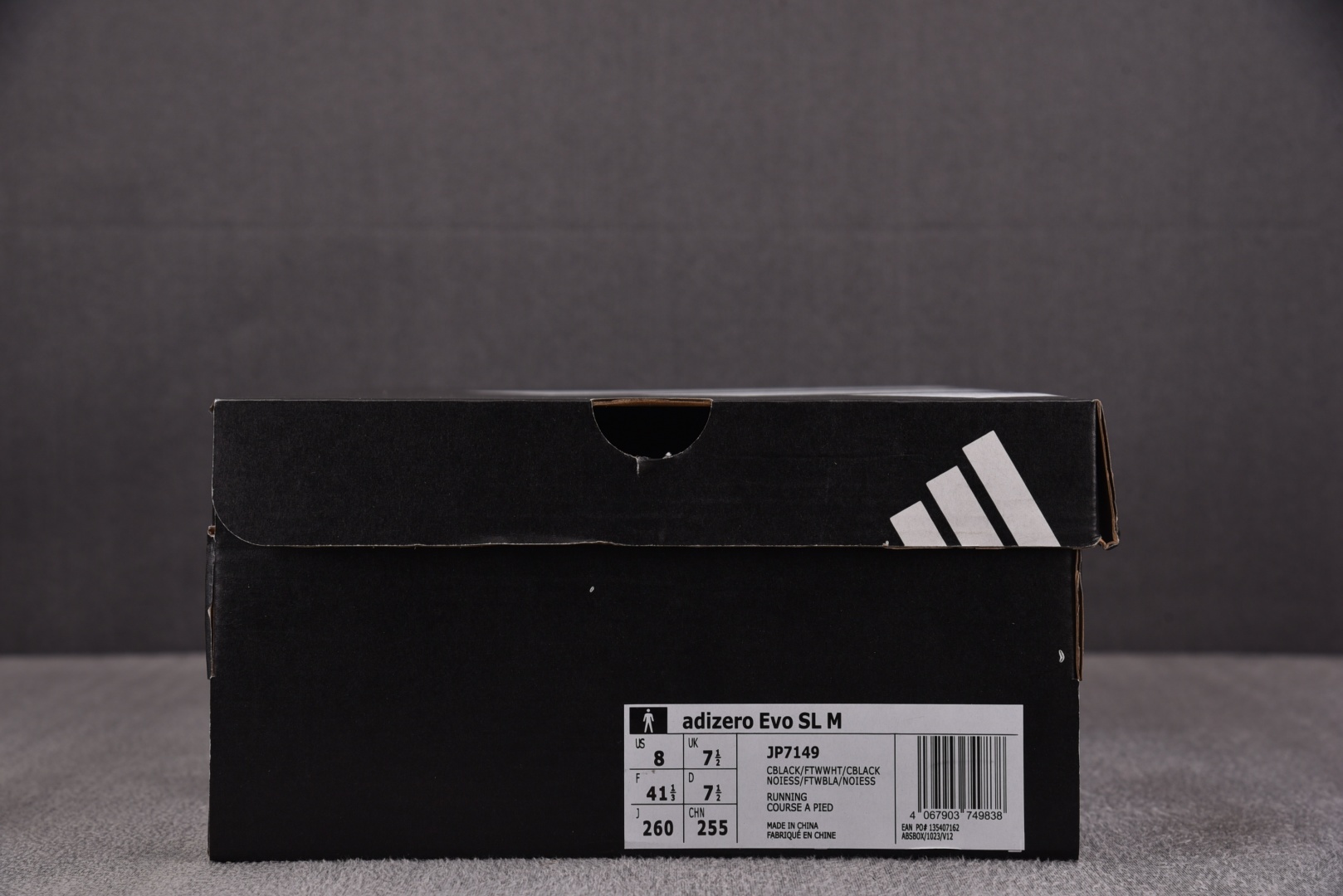  AD Adizero EVO SL Black White 黑白 J 尺寸36 36.5 37 38 