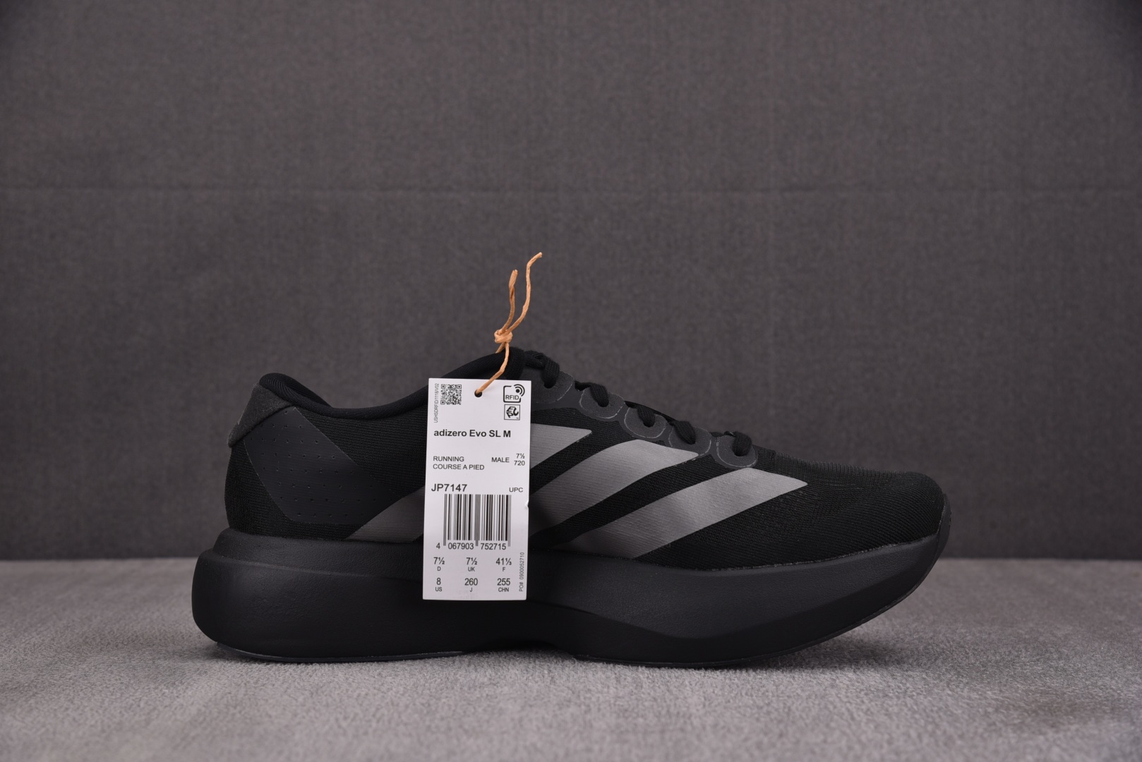  AD Adizero EVO SL Grey Black 灰黑 J 尺寸36 36.5 37 38 3