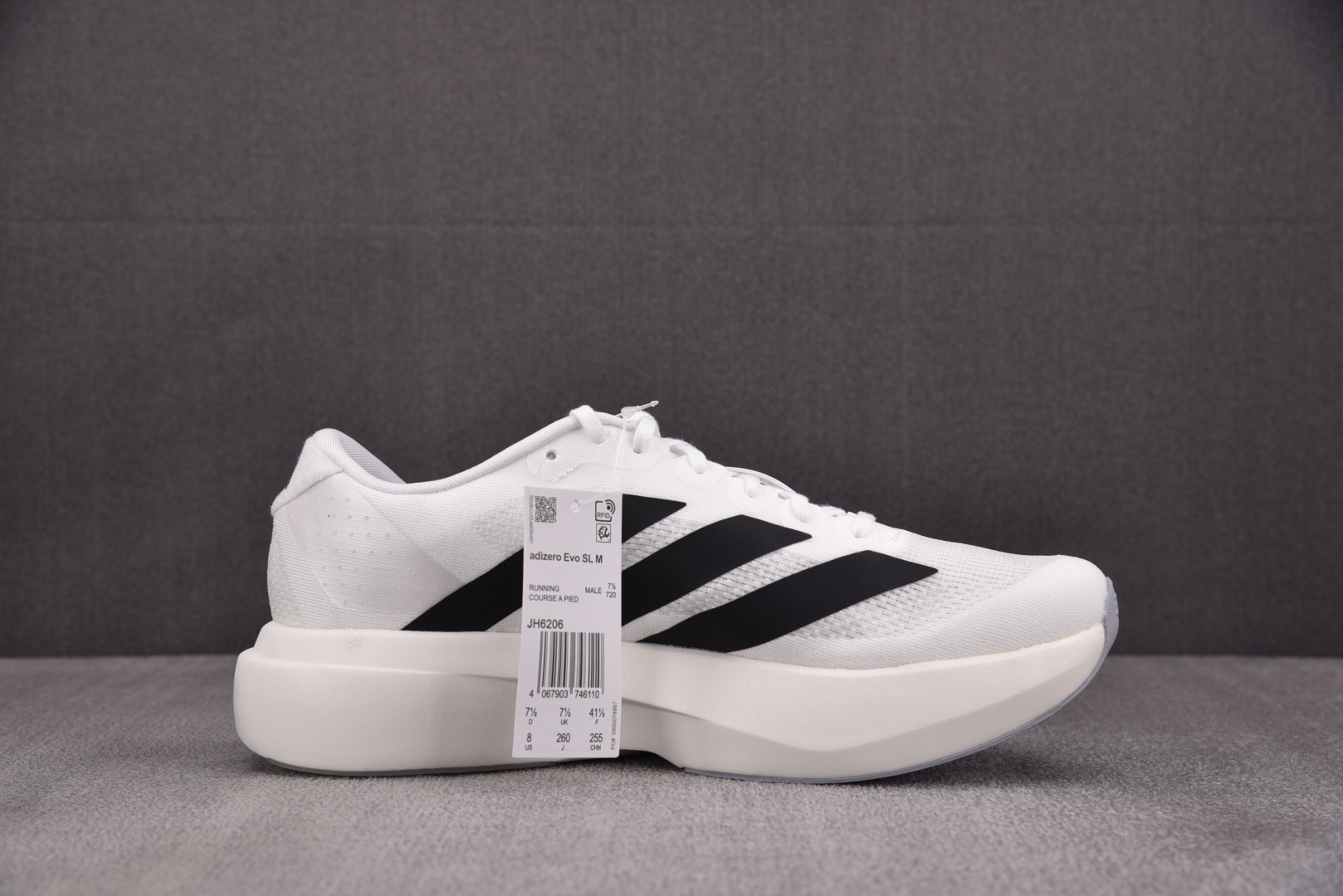  AD Adizero EVO SL White Black 白黑 JH6206 尺寸36 36.5 3