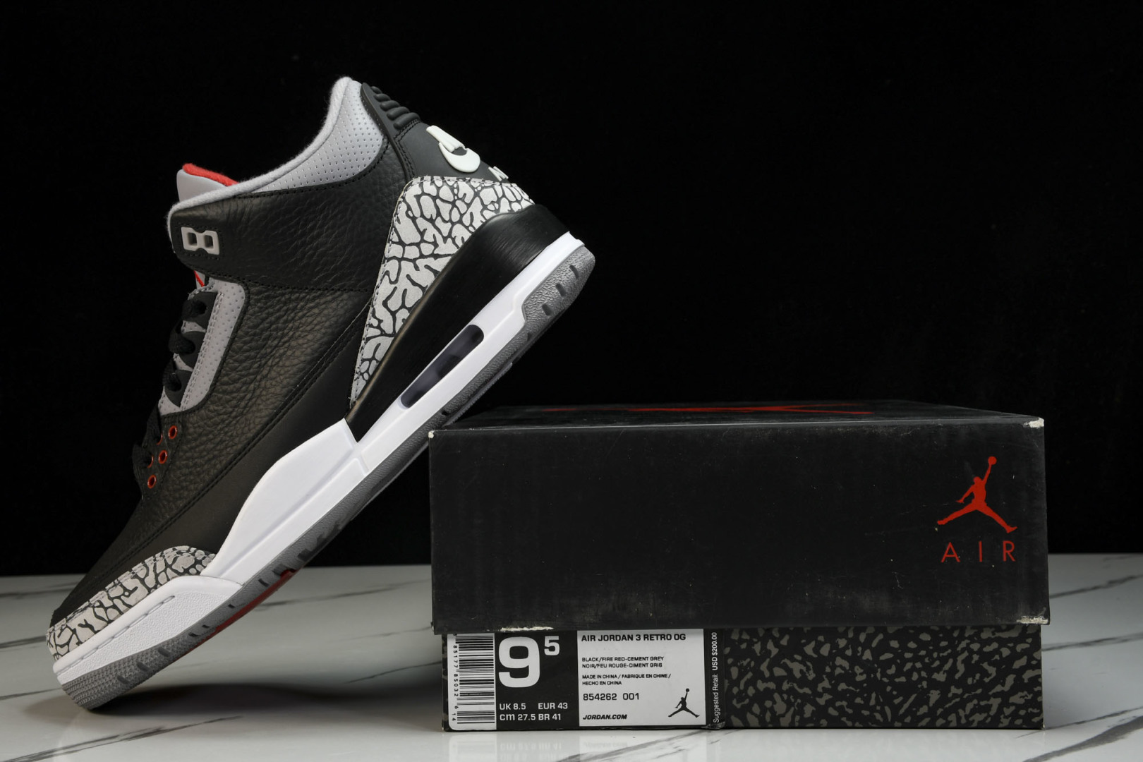 AJ3 黑水泥 鞋码36-47.5

纯原出品-Air Jordan 3 Retro Black Cem