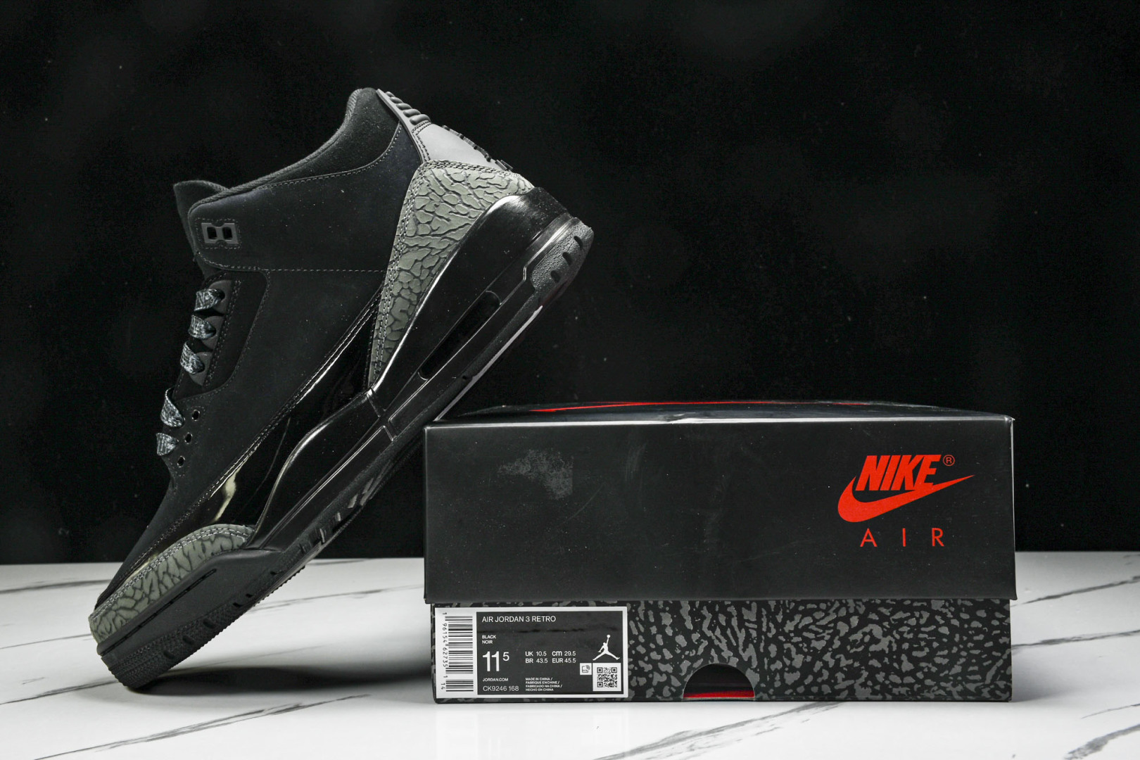 AJ3黑猫  尺码40-47.5

纯原版出品-AIR JORDAN 3 RETRO 黑猫 CK9246