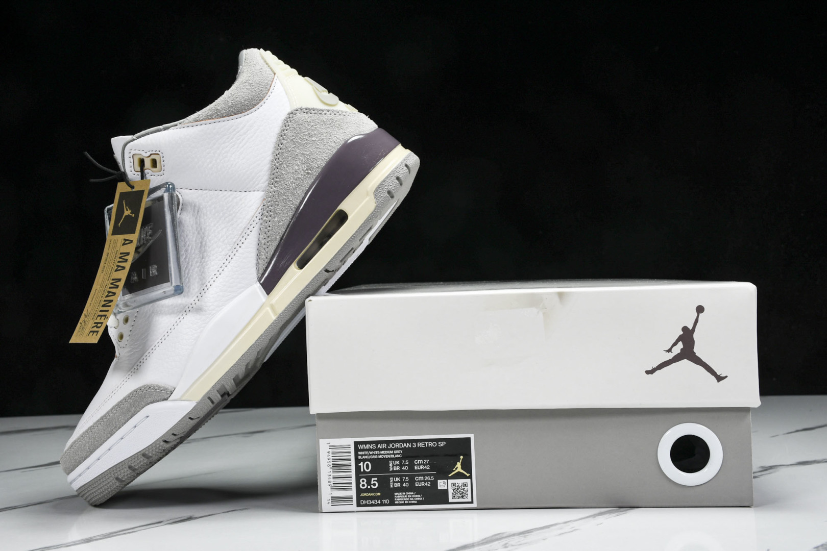 AJ3米白灰 鞋码：40-48.5

纯原版出品-A Ma Maniére x Air Jordan 3