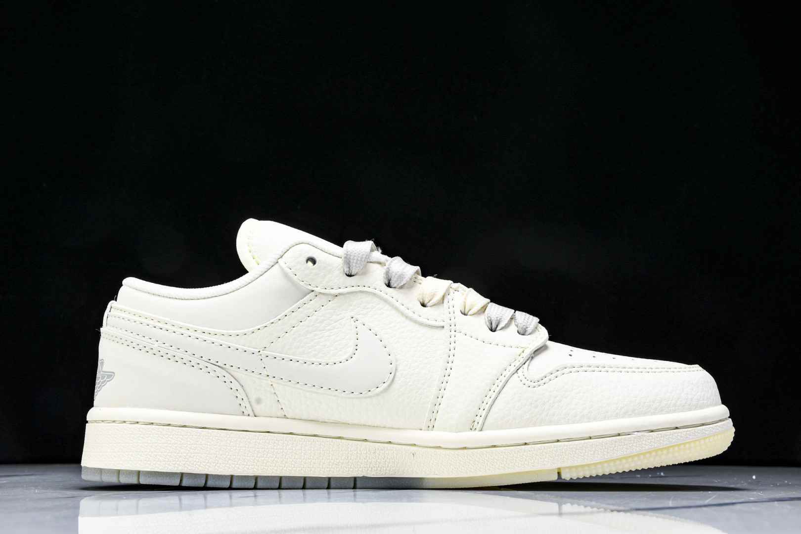  Air Jordan 1 Low AJ1 乔1 Supreme联名 米灰双色 高端定制 低帮复古篮球鞋