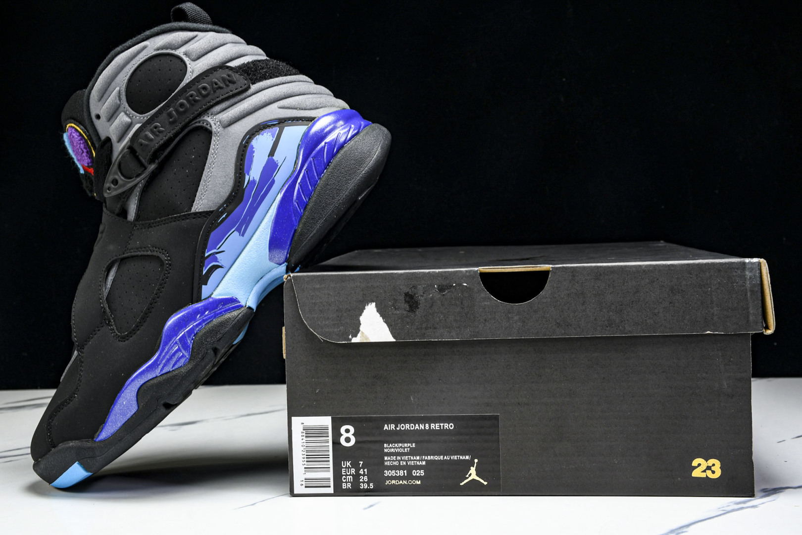  Air Jordan 8 Aqua AJ8 乔8水鬼配色 篮球鞋  货号 -025 尺码40 40.5