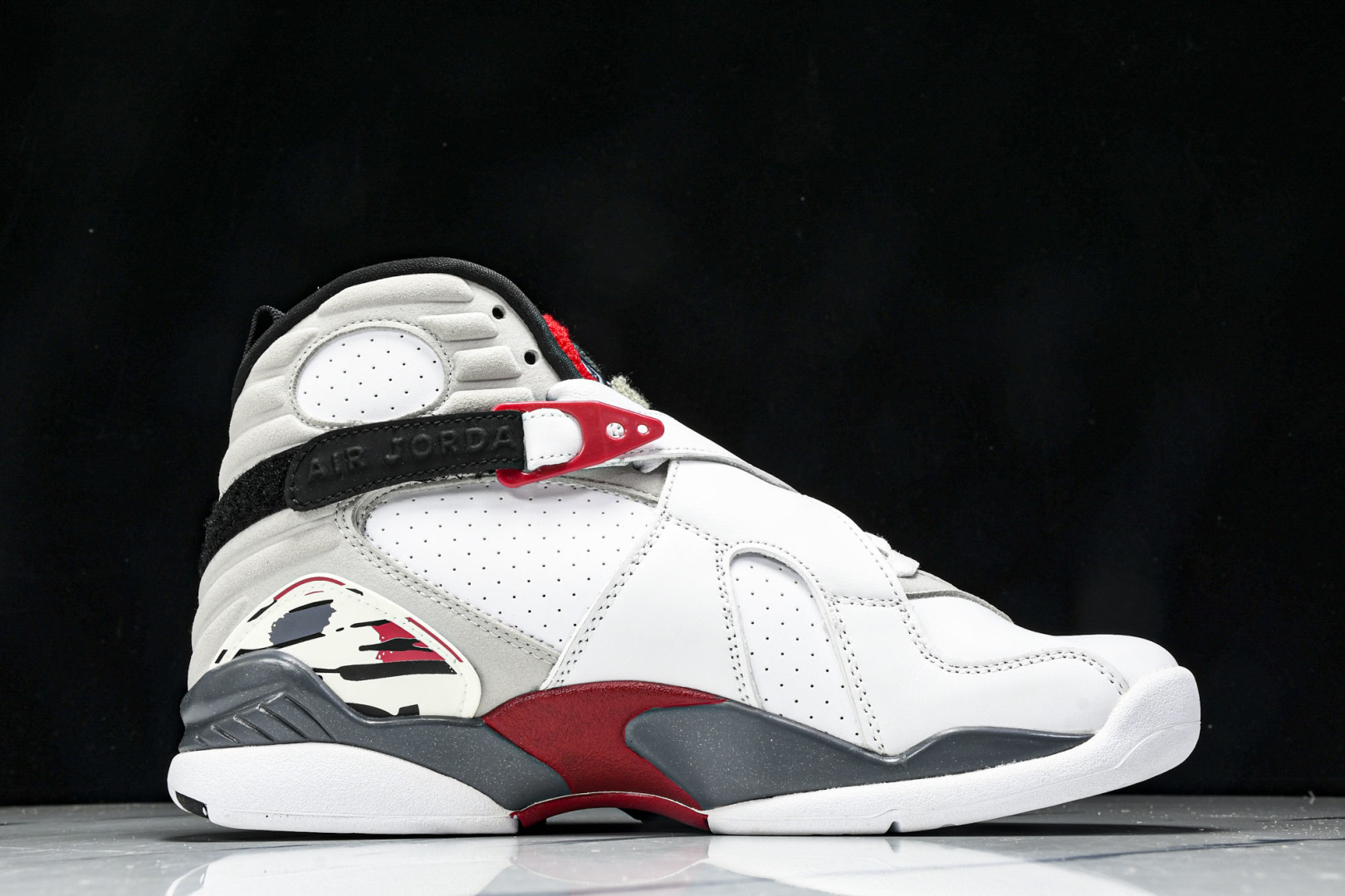  Air Jordan 8 Bugs Bunny AJ8 乔8兔八哥 白灰红 全头层 篮球鞋  货号：-