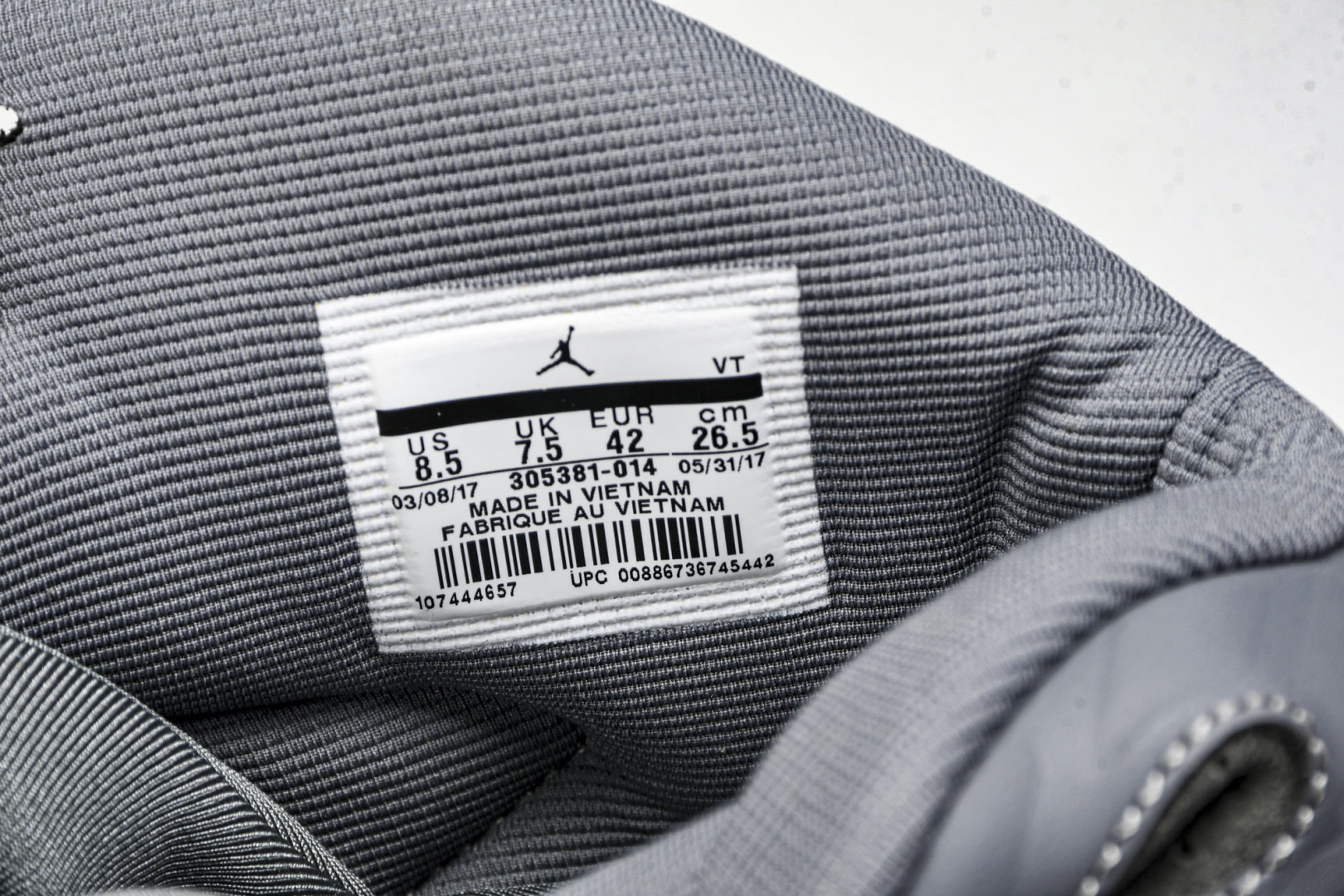  Air Jordan 8 Retro Cool Grey AJ8 乔8狼灰 -014 尺码40 40.