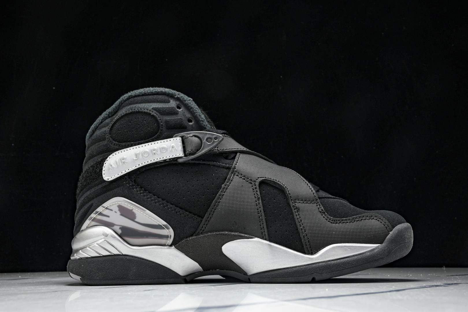  Air Jordan AJ8 高帮复古篮球鞋 黑灰 FD1334-001 尺码40 40.5 41.5