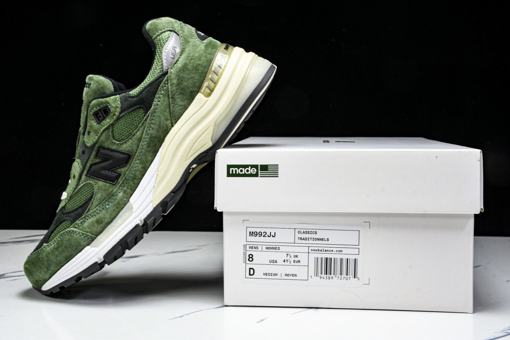  美产 JJJJound x New Balance 992 系列 联名经典百搭低帮复古休闲跑步鞋 男女