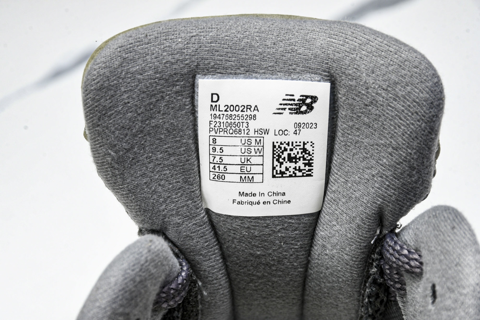  美产 New Balance 202R 经典百搭低帮复古休闲跑步鞋 经典灰 ML2002RA 尺寸36
