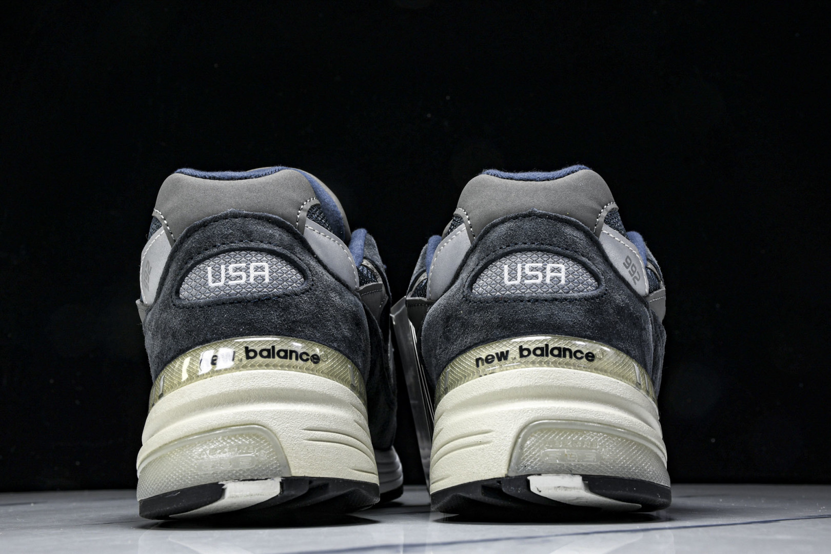  美产 New Balance 992 经典百搭低帮复古休闲跑步鞋 男女同款 海军蓝 M992GG 尺寸