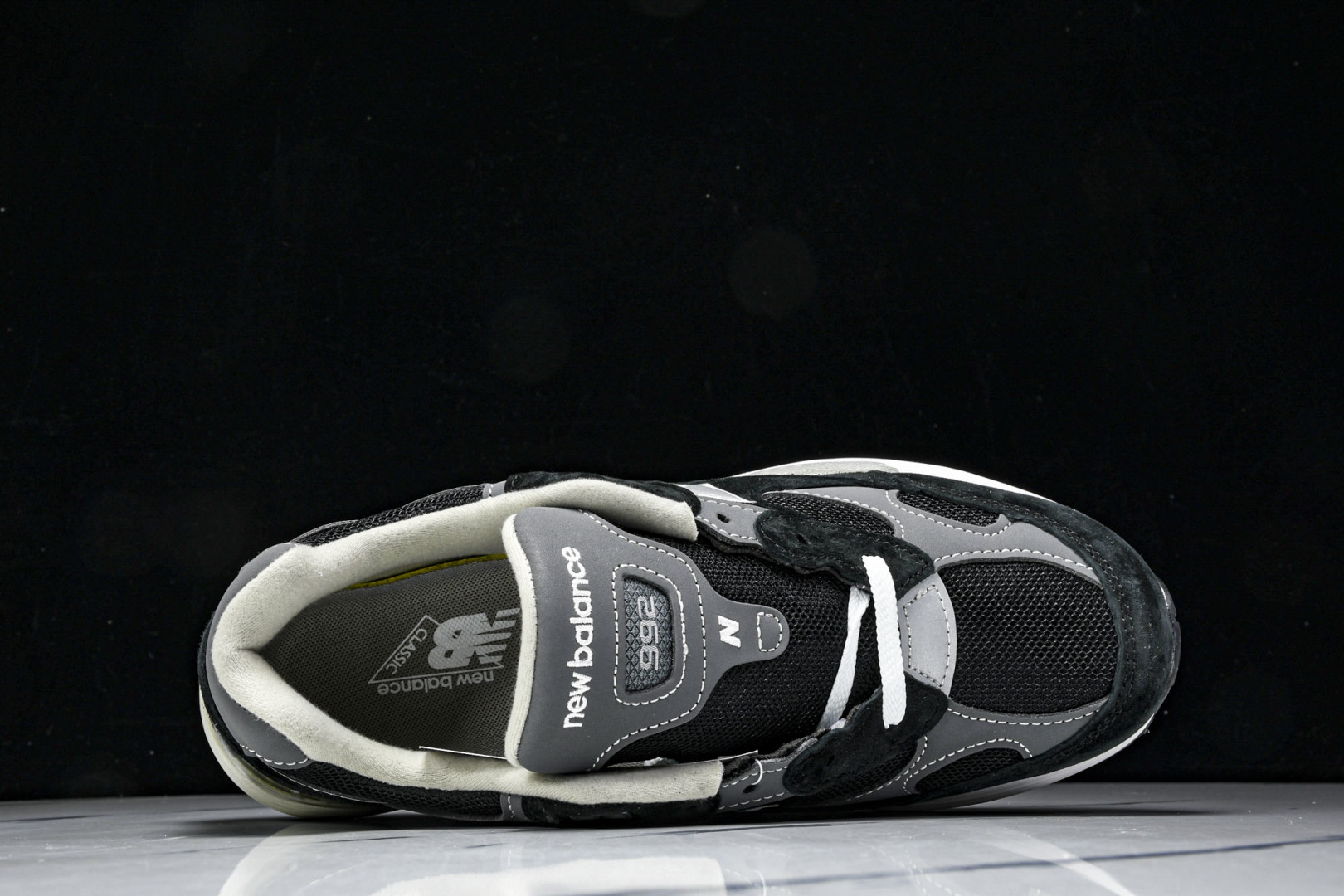  美产 New Balance 992 经典百搭低帮复古休闲跑步鞋 男女同款 黑灰色 M992EB 尺寸