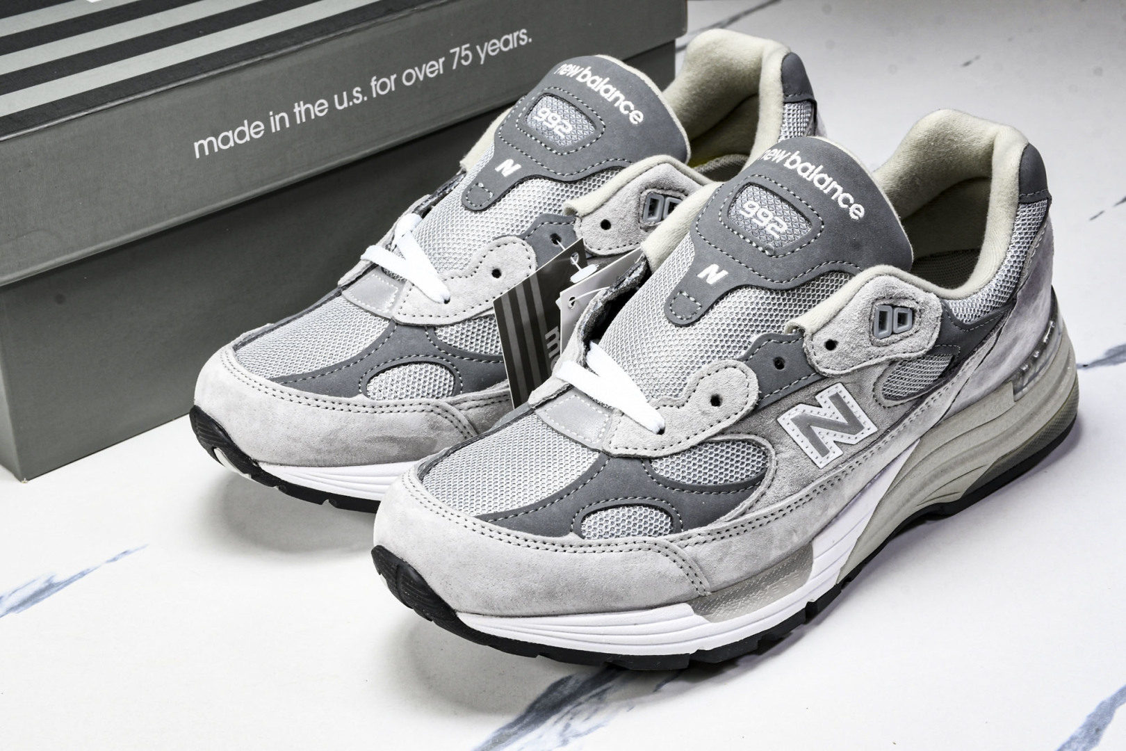  美产 New Balance 992 经典百搭低帮复古休闲跑步鞋 男女同款 元祖灰 M992GR 尺寸