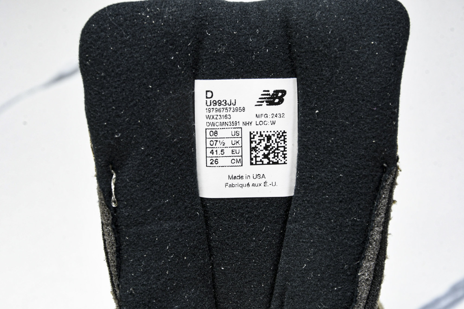  美产 New Balance 993 系列 复古休闲跑步鞋 男女同款 U993WS 尺寸36 37 3