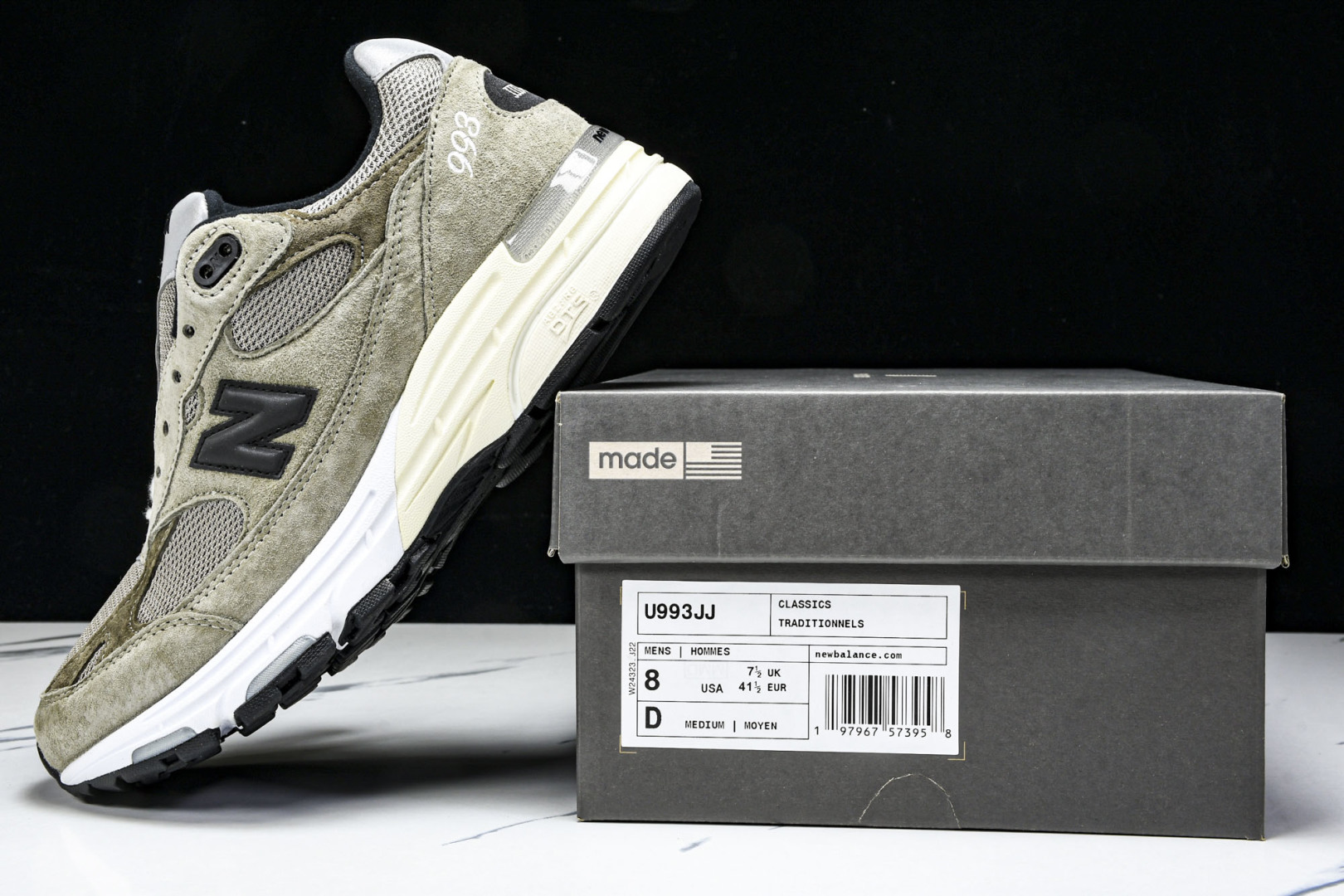  美产 New Balance 993 系列 复古休闲跑步鞋 男女同款 U993WS 尺寸36 37 3