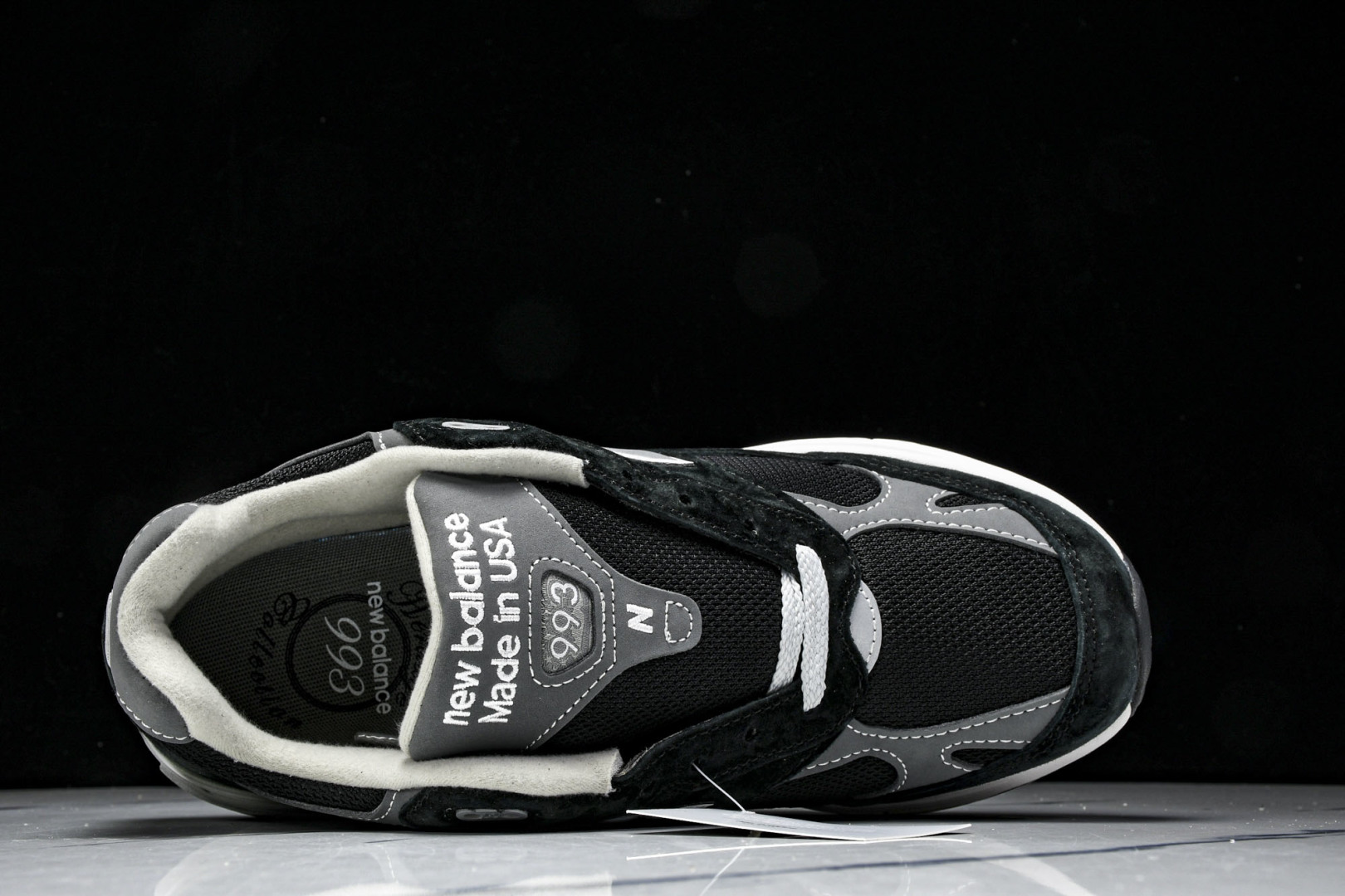  美产 New Balance 993 系列 复古休闲跑步鞋 男女同款 黑灰 MR993BK 尺寸36 
