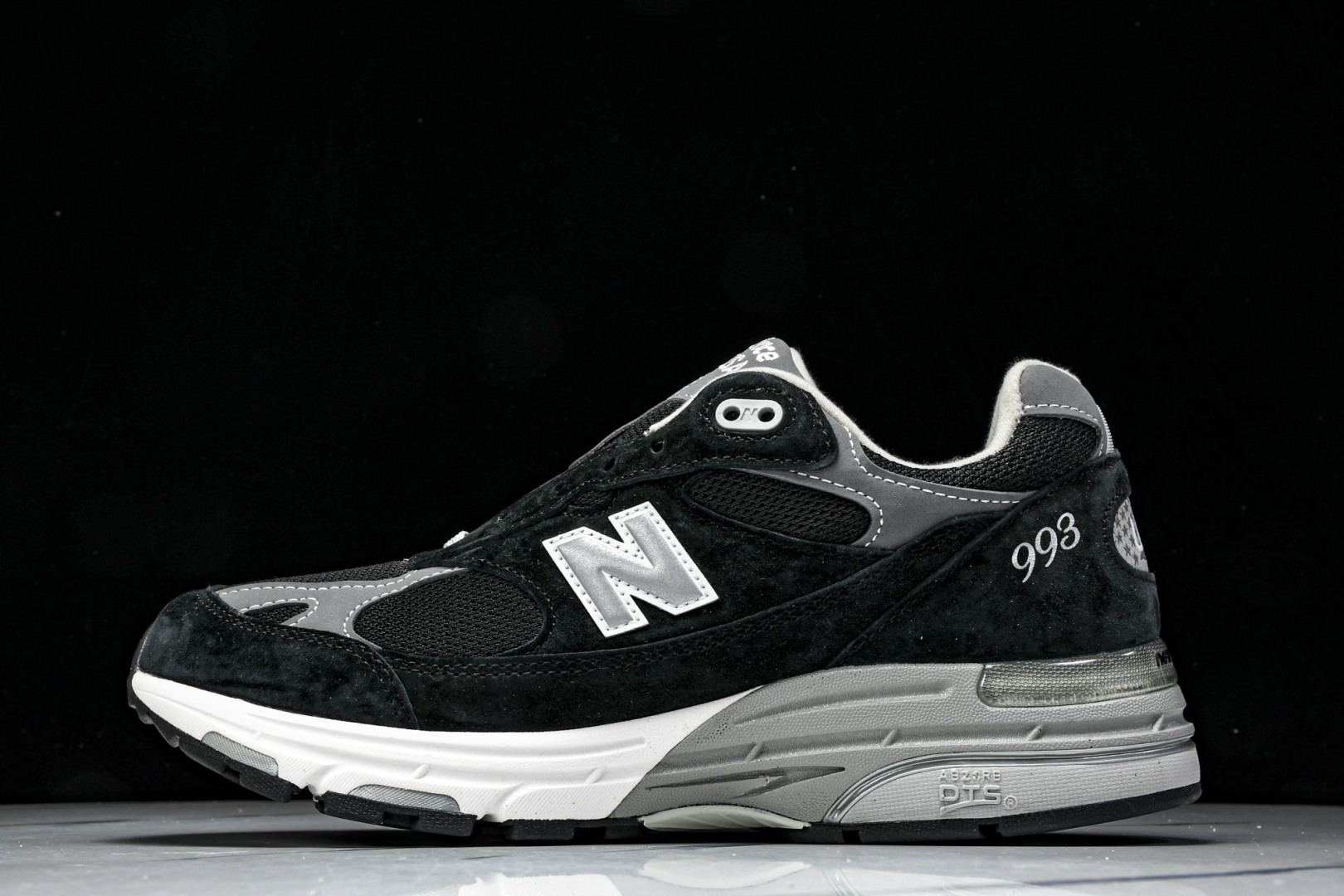  美产 New Balance 993 系列 复古休闲跑步鞋 男女同款 黑灰 MR993BK 尺寸36 