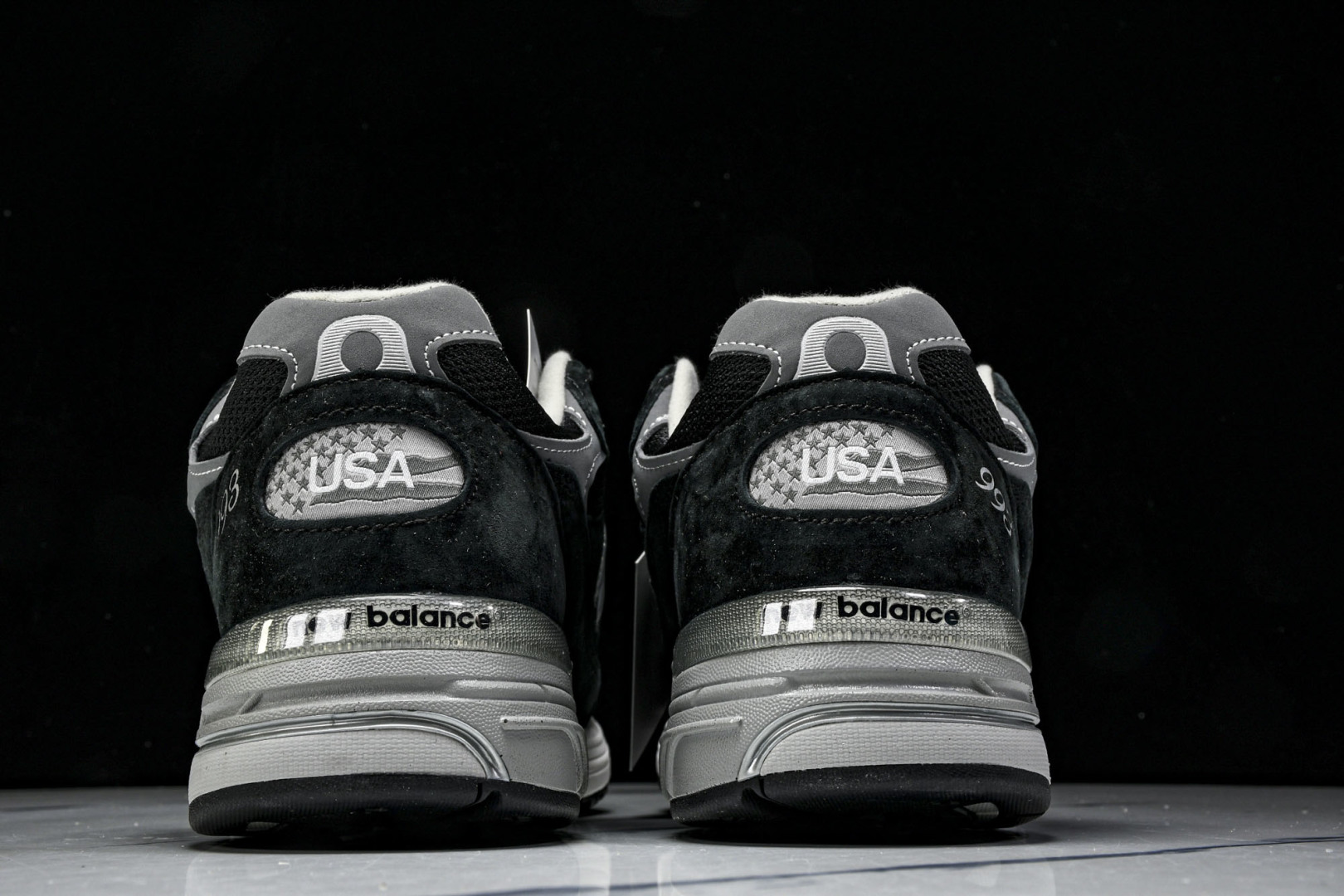  美产 New Balance 993 系列 复古休闲跑步鞋 男女同款 黑灰 MR993BK 尺寸36 