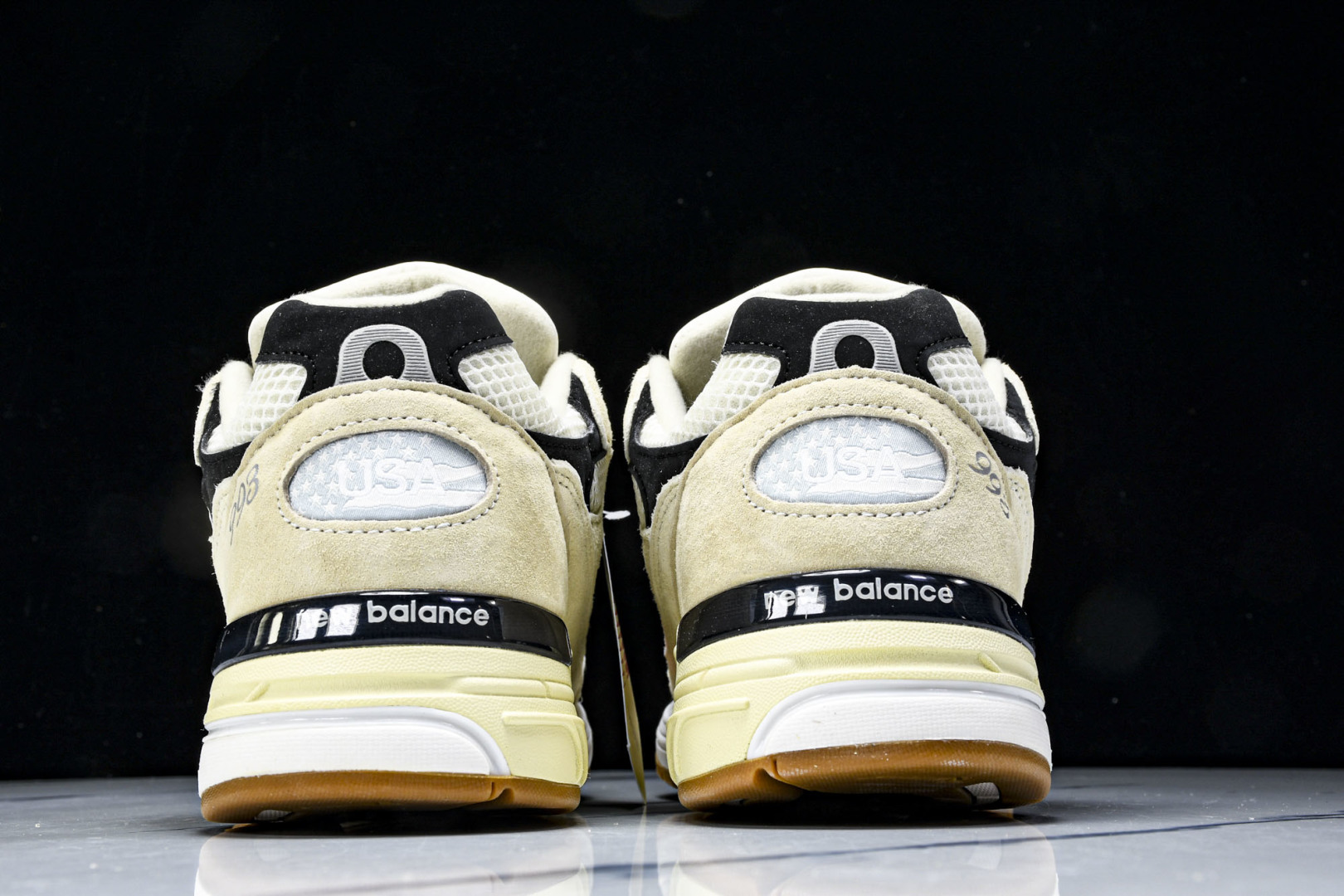  美产 New Balance 993 系列 复古休闲跑步鞋 男女同款 灰黑 U993WS 尺寸36 3