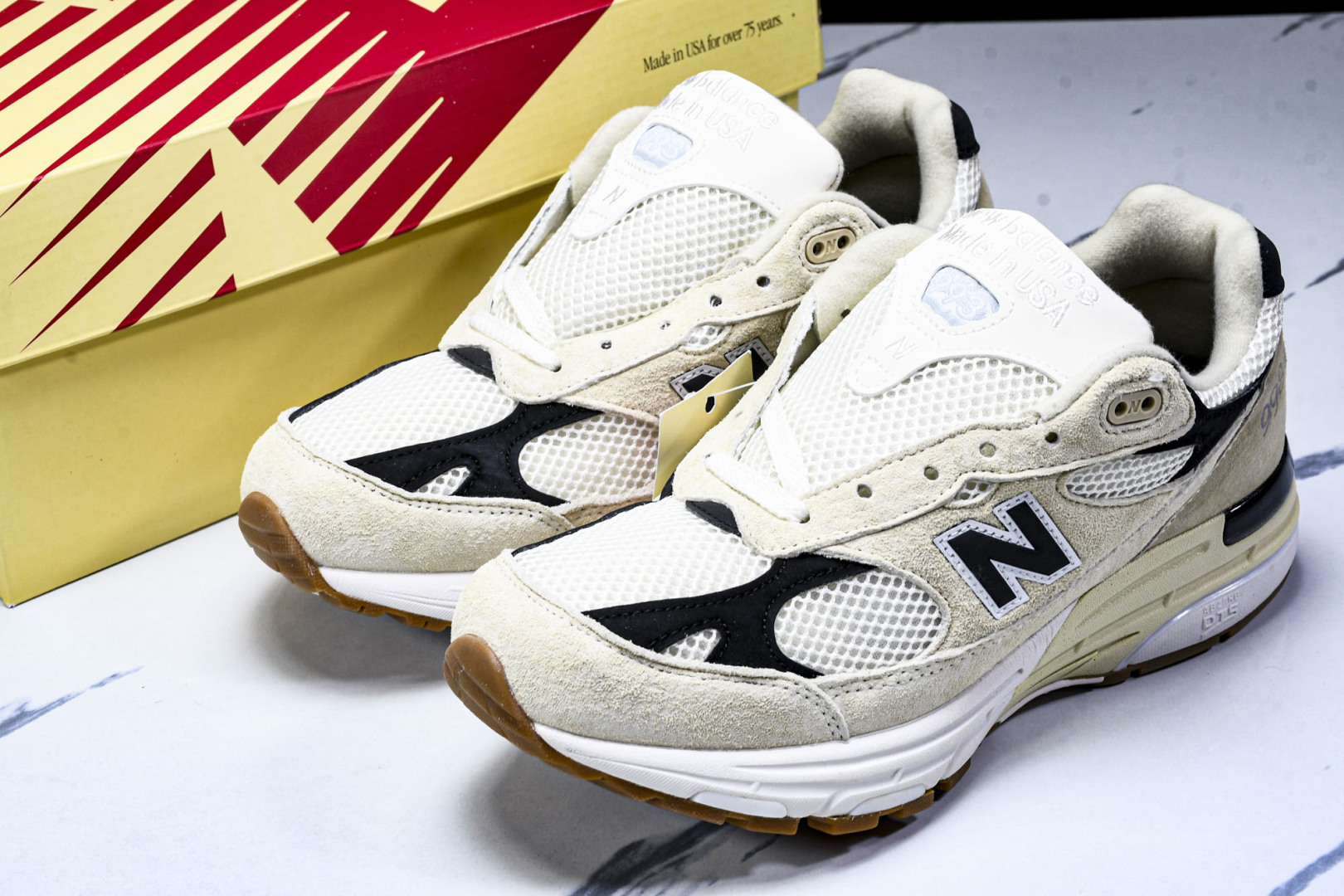  美产 New Balance 993 系列 复古休闲跑步鞋 男女同款 灰黑 U993WS 尺寸36 3