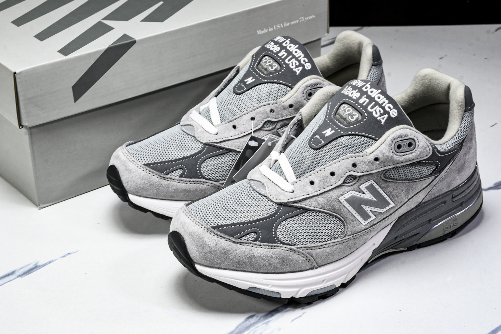  美产 New Balance 993 系列 复古休闲跑步鞋 男女同款 灰色 MR993GL 尺寸36 