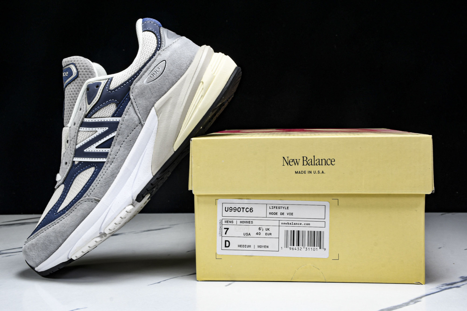  美产 New Balance M990TC6 新百伦NB990V6 灰蓝 U990TC6 尺寸36 3