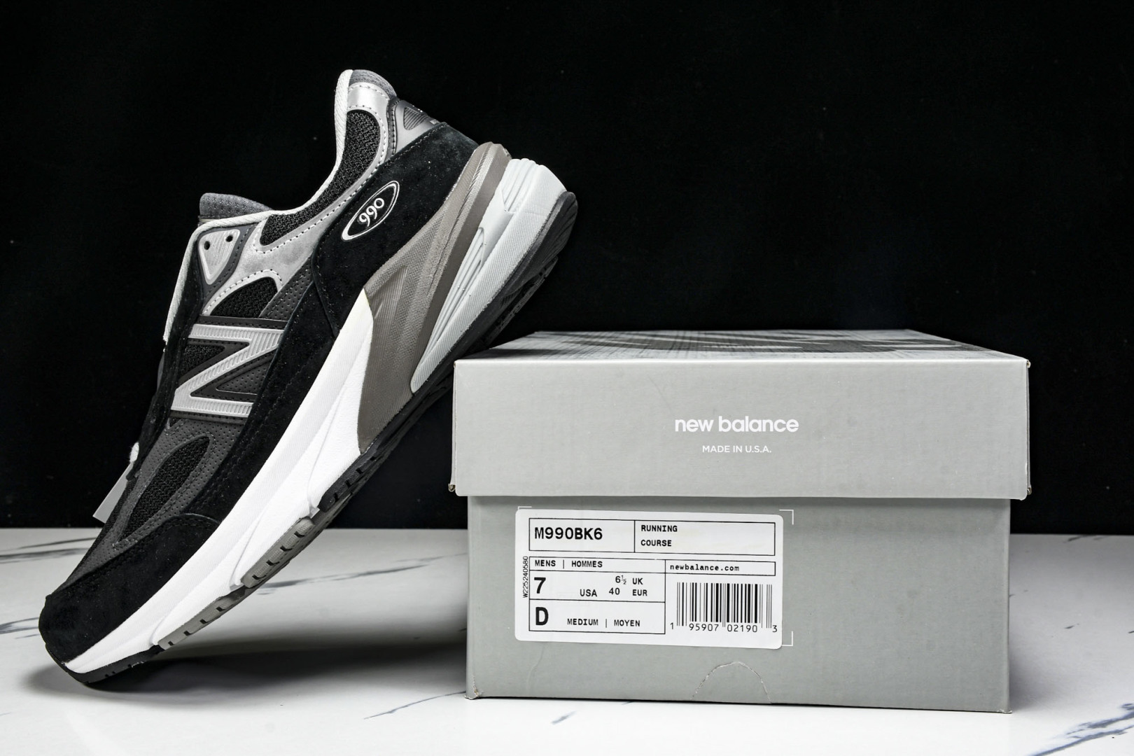  美产 New Balance NB990系列 高端美产复古休闲跑步鞋 M990BK6 尺寸36 37 