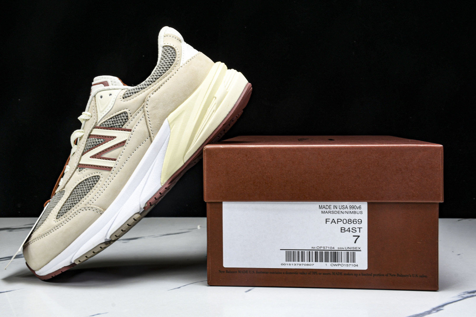  美产 New Balance 990v6  米白黄 U990LO6 尺寸36 37 37.5 38 3