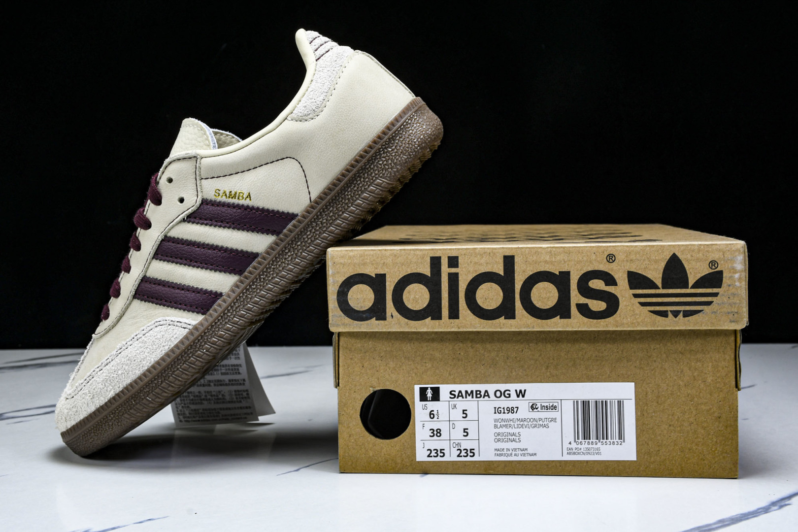  AD Originals 德训 三叶草 SAMBA OG W 男女休闲板鞋 IG1987 尺寸 36 