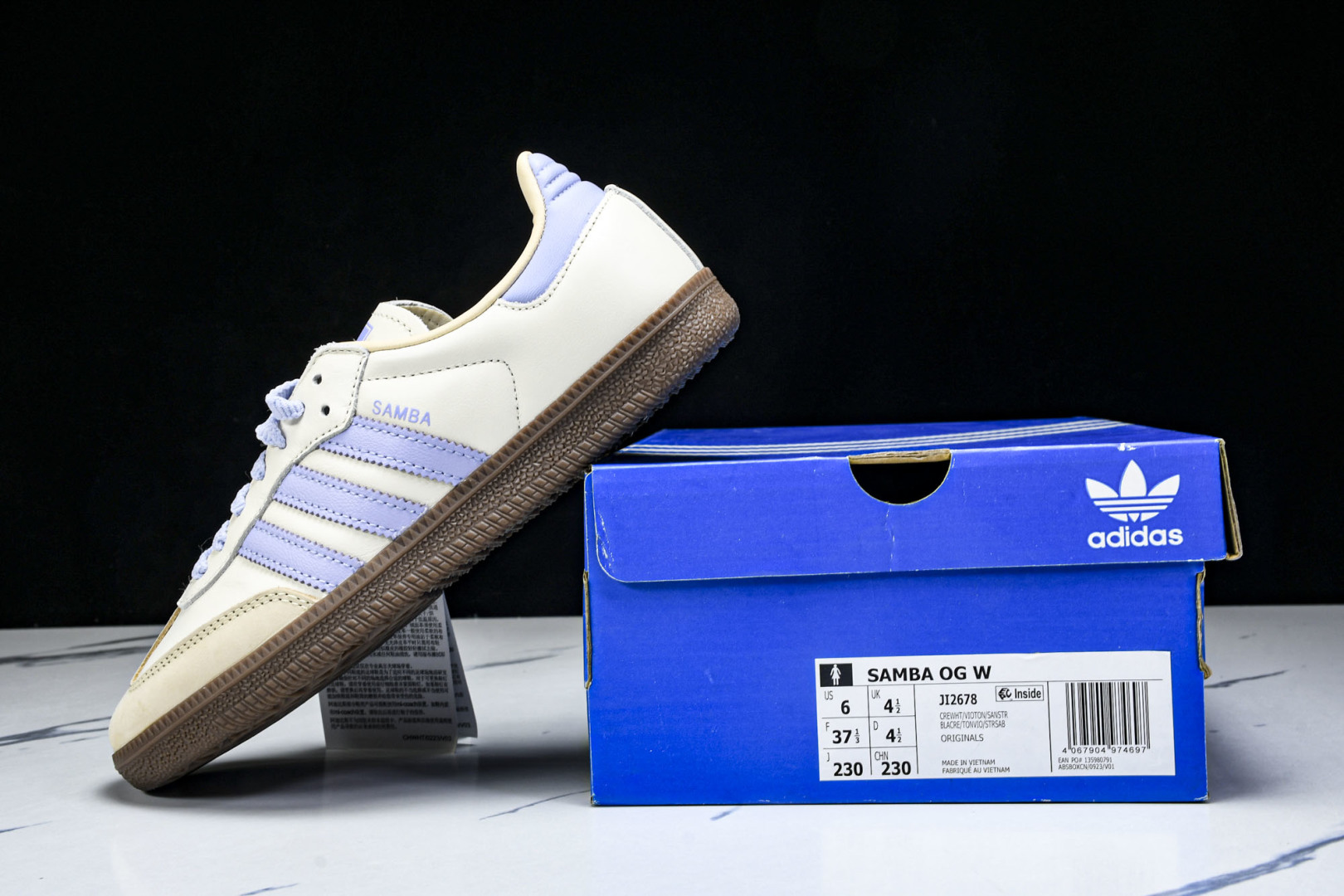  AD Originals 德训 三叶草 SAMBA OG W 女休闲板鞋 JI2678 尺寸 36 3