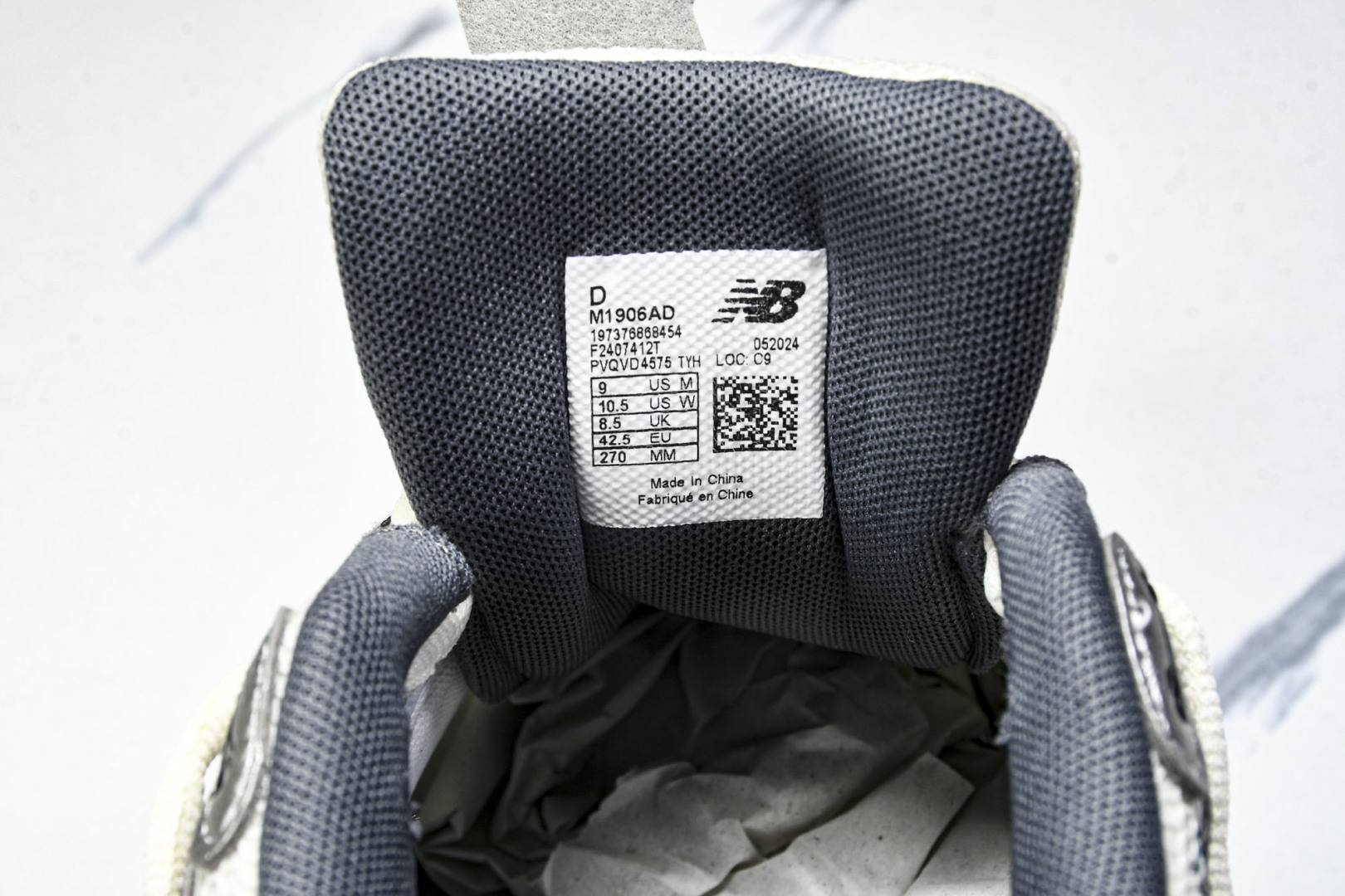  New Balance NB 1906R 白色灰色 男女鞋 M1906AD 尺码 36 37 37.5