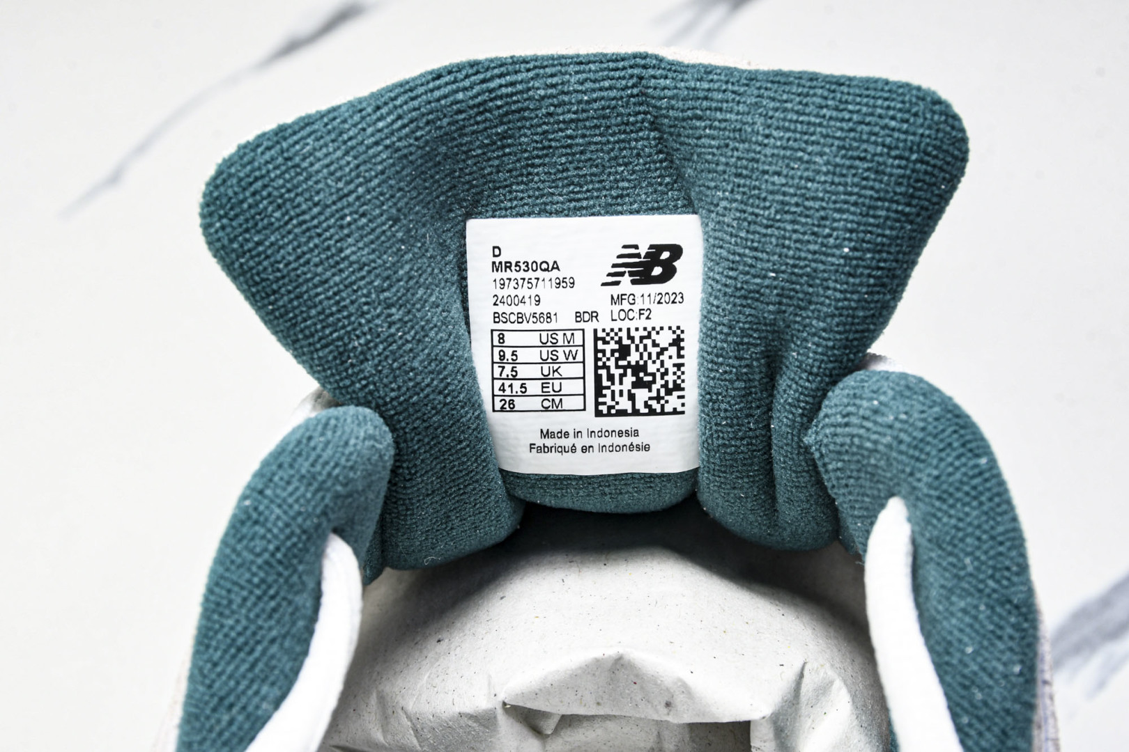   New Balance NB 530 白灰绿 MR530QA 尺寸 36 37 37.5 38 38