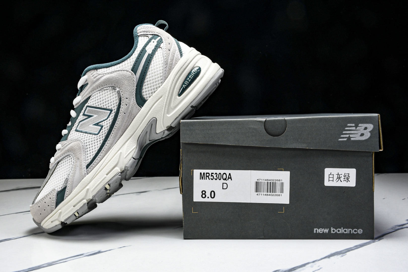   New Balance NB 530 白灰绿 MR530QA 尺寸 36 37 37.5 38 38