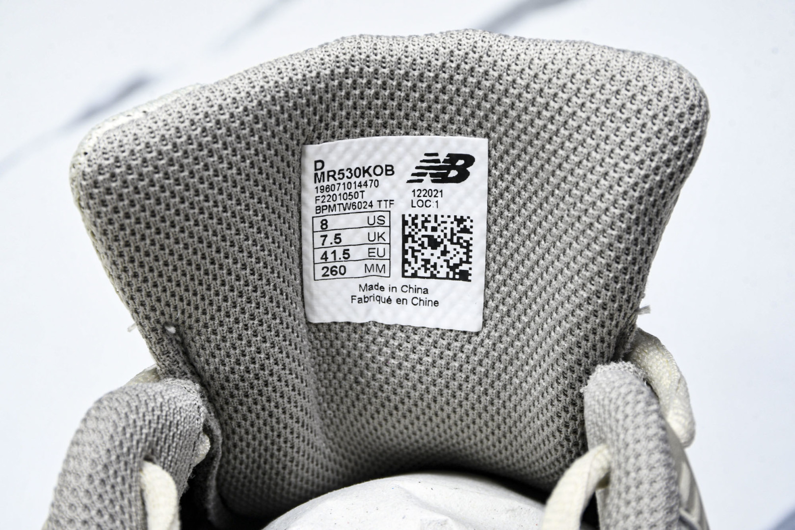   New Balance NB 530 浅大象灰 MR530KOB 尺寸 36 37 37.5 38 