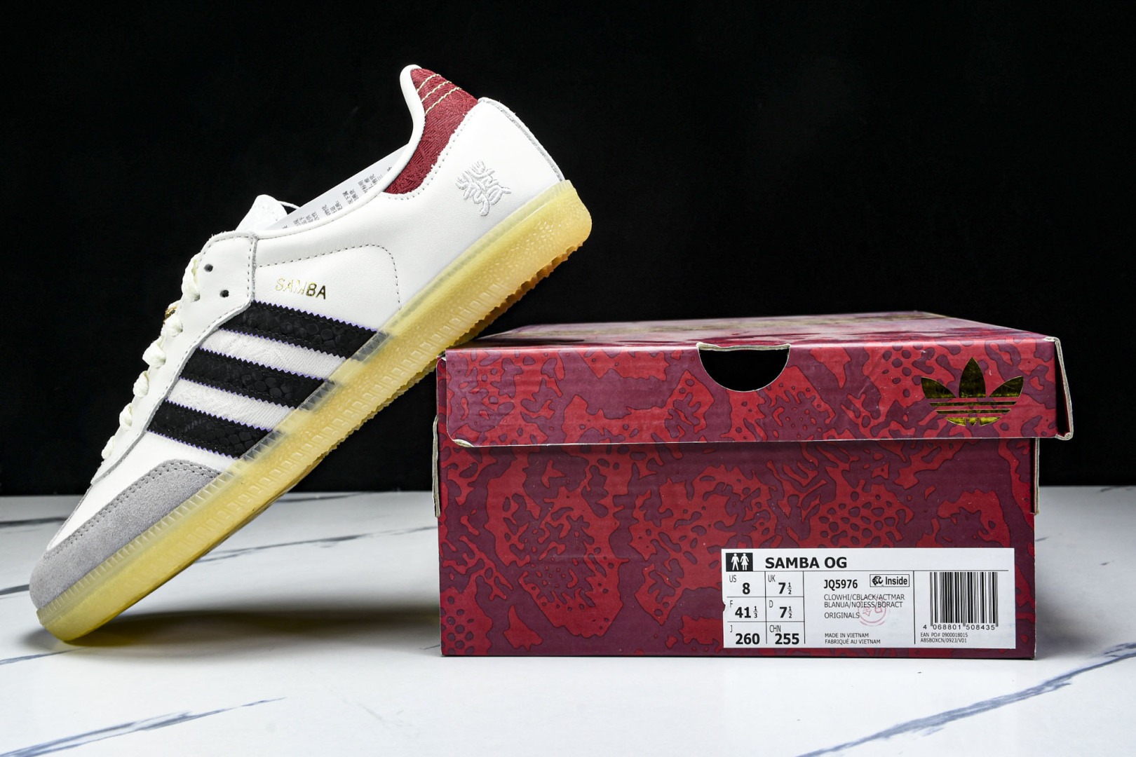  AD 三叶草 SAMBA OG  男女休闲板鞋 JQ5976 尺寸 36 36⅔ 37⅓ 38 38⅔