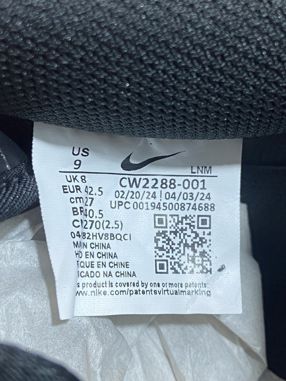 AF1黑魂low 尺码：36-41   40-47.5

小绿X出品-AIR FORCE 1 '07系列