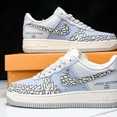 NK Air Force 1'07 Low LV联名 灰蓝石纹 空军一号低帮休闲板鞋 ZH2598-30 NK Air Force 1'07 Low LV联名 灰蓝石纹 空军一号低帮休闲板鞋 ZH2598-30